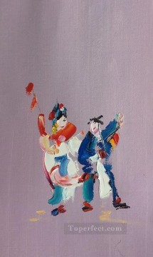 Texturizado Painting - Ópera china de Palette Knife 3